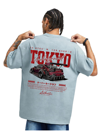 COZYEASE Men's Letter Graphic Tee Short Sleeve Summer T-Shirts Streetwear