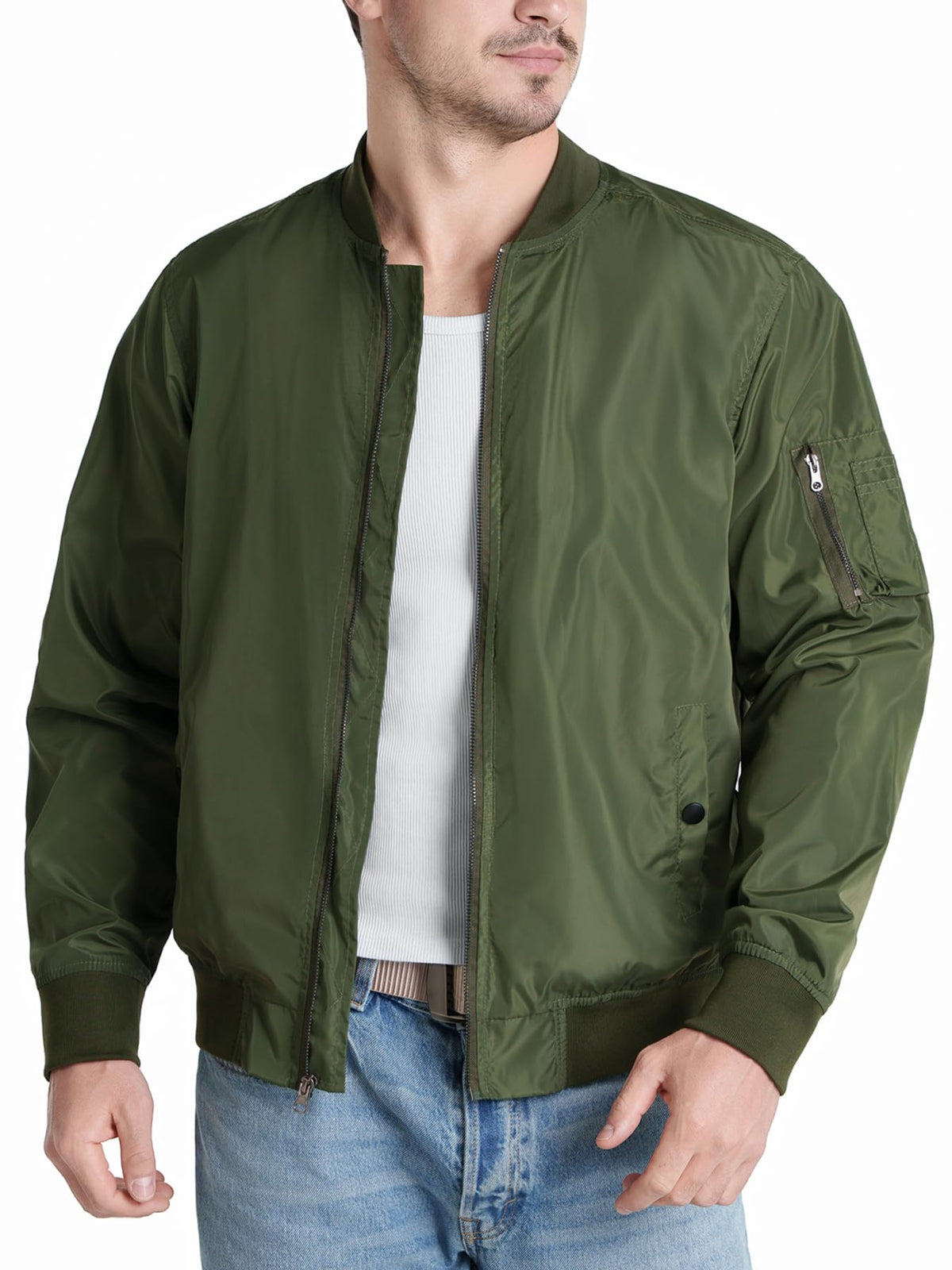Men's Bomber Jacket Lightweight Water Resistant