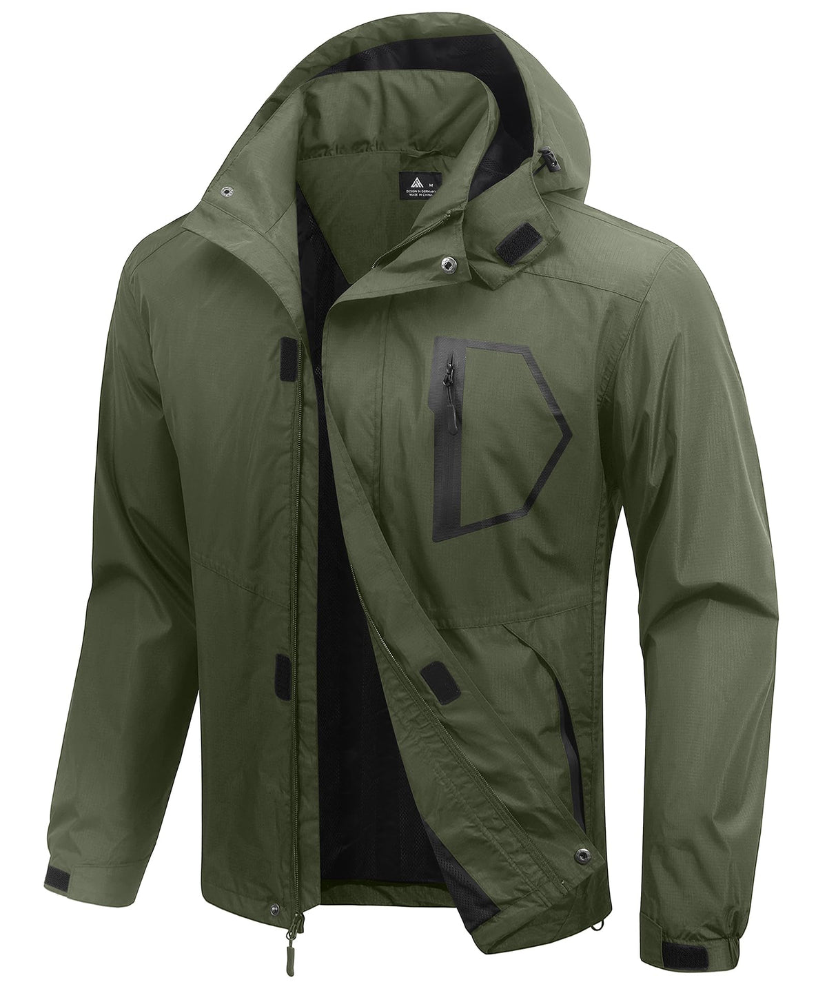SWISSWELL Mens lined Rain Jacket Waterproof Windbreaker Breathable Raincoat