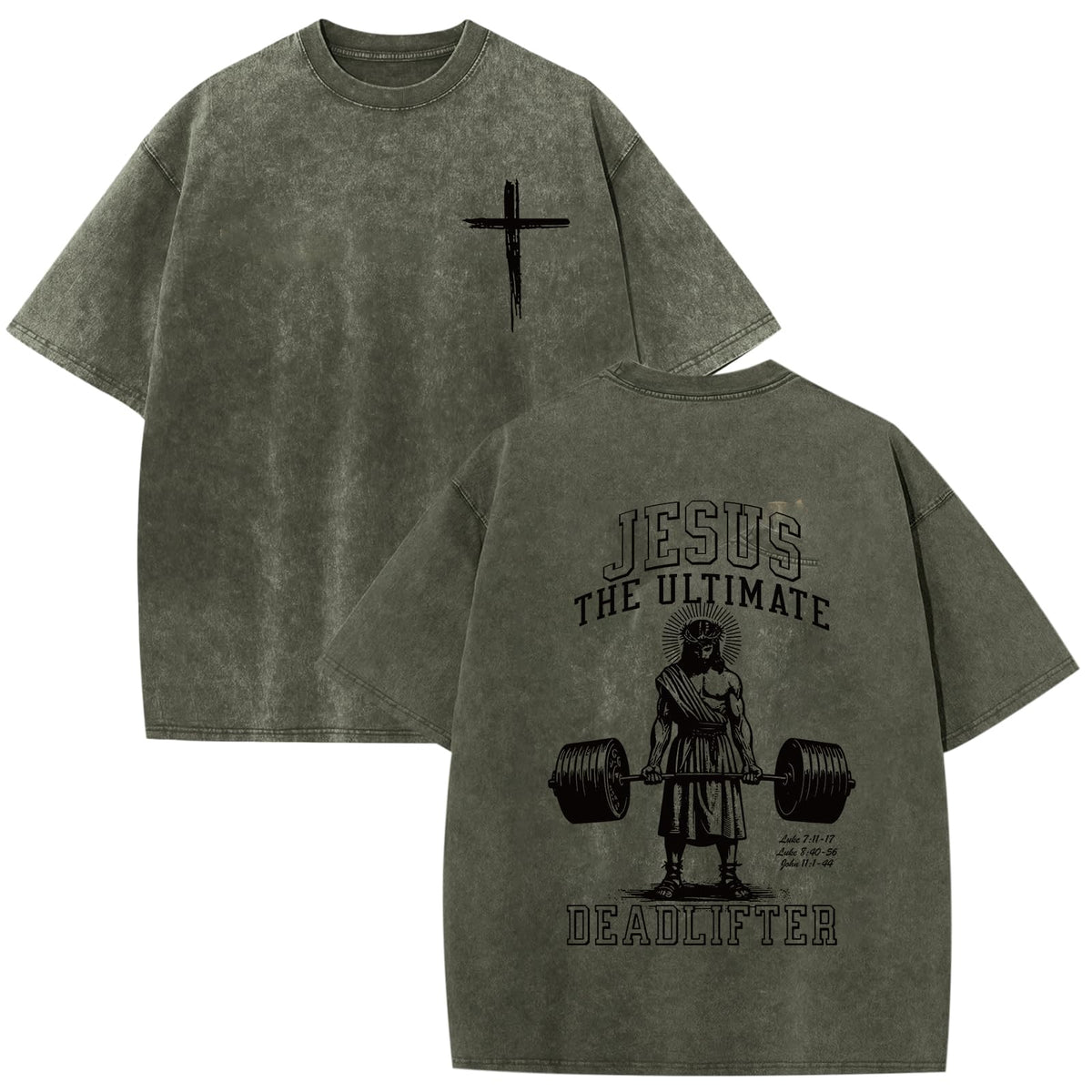 Mens Oversized Christian Shirts Jesus Faith Shirt Funny Gym Graphic Tees God Religious Bible Verse Acid Wash Tshirts