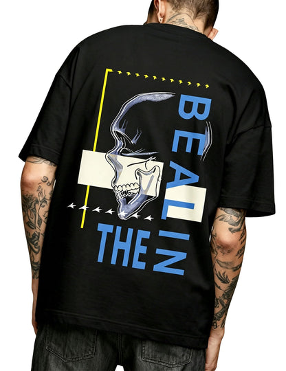 Men's Oversized Graphic Tee Y2k Graffiti Print Short Sleeve Summer Casual Rapper Streetwear T-Shirt
