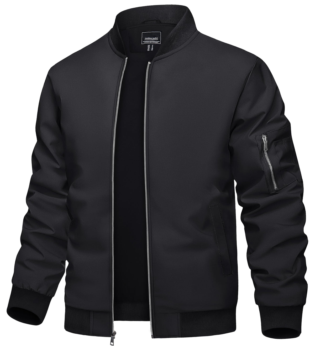 TACVASEN Men's Bomber Jacket Lightweight Casual Spring Fall Windbreaker Zip Up Coat with Pocket
