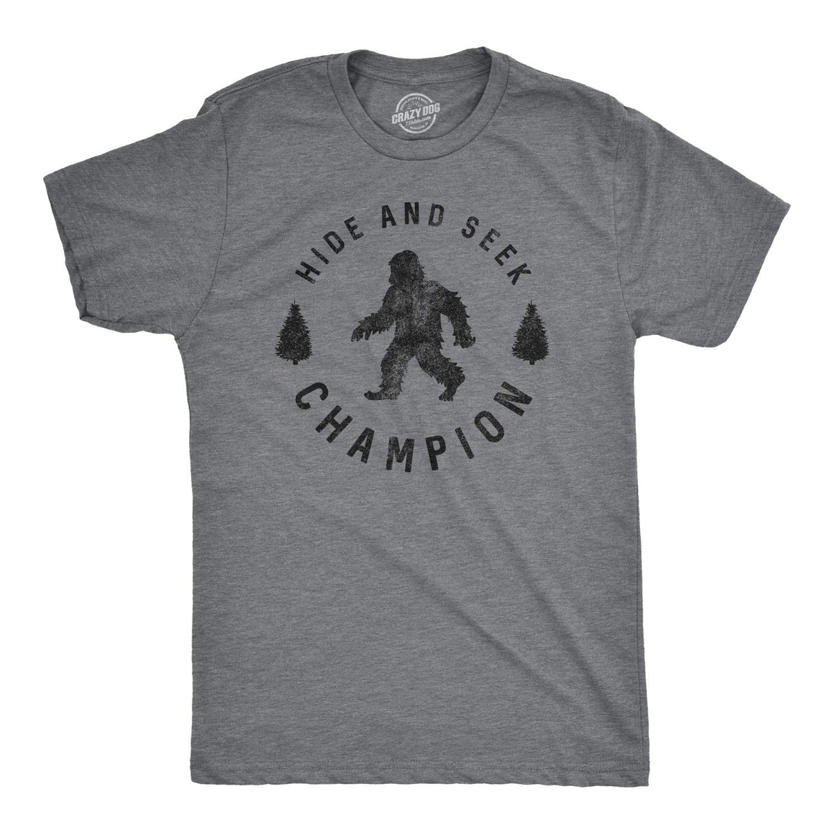 Hide and Seek Champion Funny Bigfoot Graphic Tee
