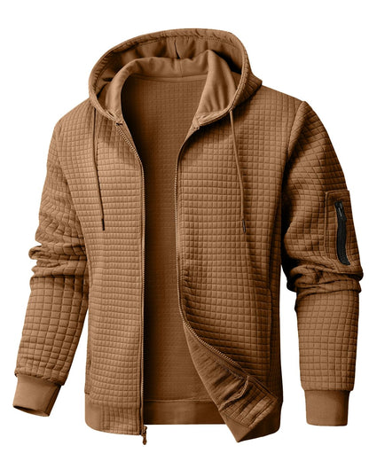 Wizoat Mens Zip Up Hoodie Full-Zip Sweatshirt Lightweight Hooded Jackets