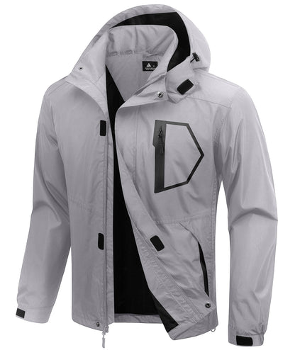 SWISSWELL Mens lined Rain Jacket Waterproof Windbreaker Breathable Raincoat