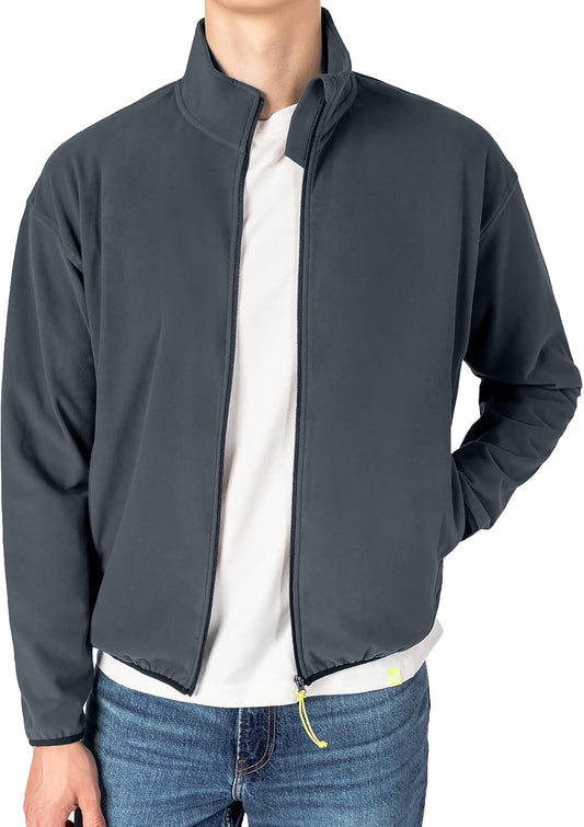 Men's Double-Sided Brushed Knit Zip Up Jacket