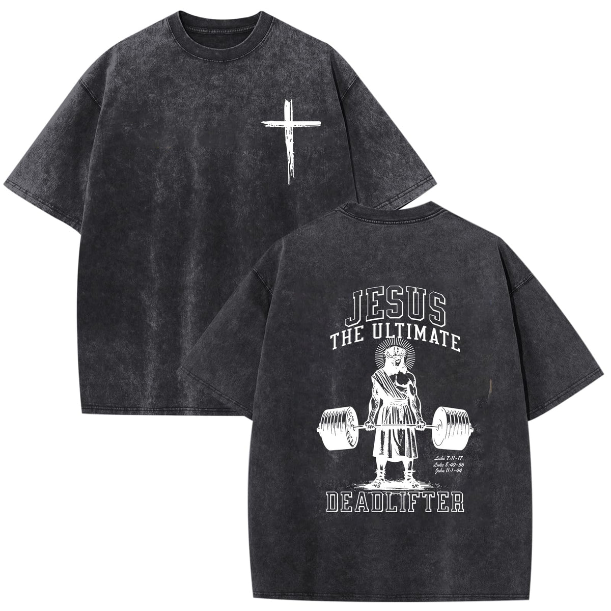 Mens Oversized Christian Shirts Jesus Faith Shirt Funny Gym Graphic Tees God Religious Bible Verse Acid Wash Tshirts