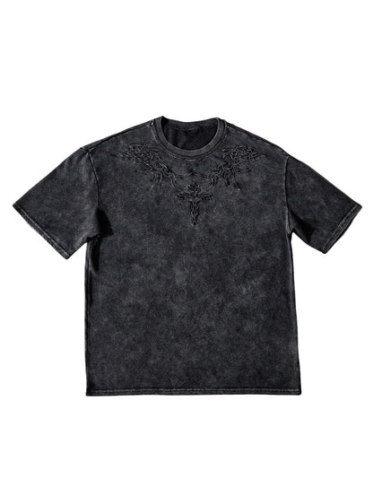 VIPWOLF Men's Graphic Vinatge Oversized Short Sleeve Tee Shirt