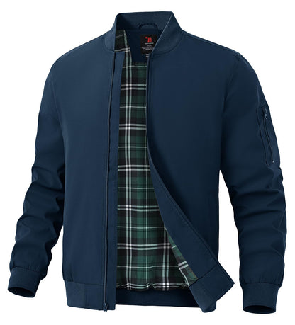 TBMPOY Men's Lightweight Jackets Casual Windbreaker Stylish Light Fall Spring Golf Work Dress Business