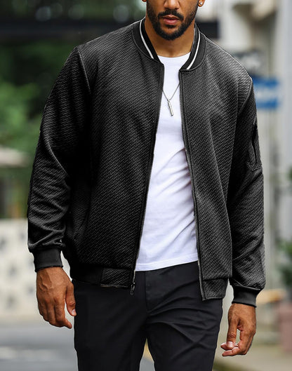 SAVKOOV Mens Loose Fit Lightweight Jacket Casual Stylish bomber Jacket