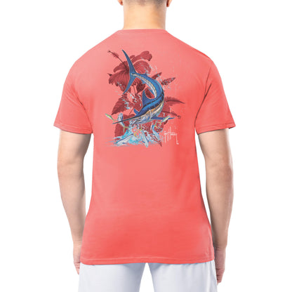 Guy Harvey Men’s Short Sleeve OG Cotton Graphic Pocket T-Shirt