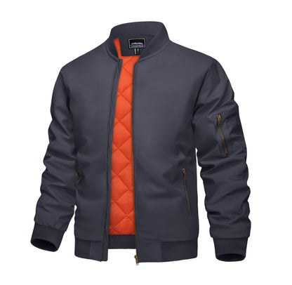 KEFITEVD Men's Bomber Jackets Fall Winter Warm Windbreaker Casual Coats