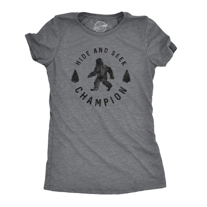 Hide and Seek Champion Funny Bigfoot Graphic Tee