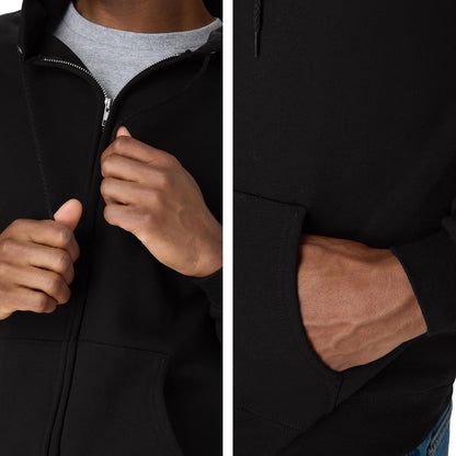 Hanes Men's Zip-up Hoodie, Ecosmart Fleece Full-zip Hoodie for Men, Hooded Sweatshirt