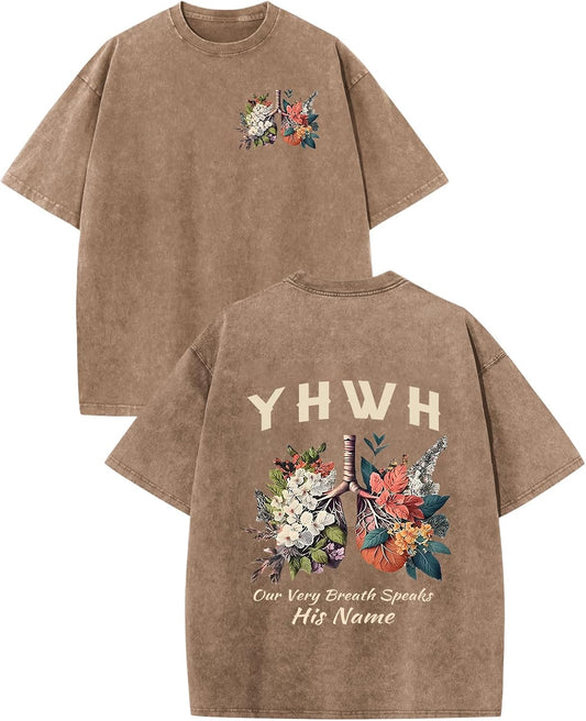 Christian Jesus Shirts for Men Faith God YHWH Shirt Bible Verse Religious Tshirts Oversized Graphic Vintage T-Shirts