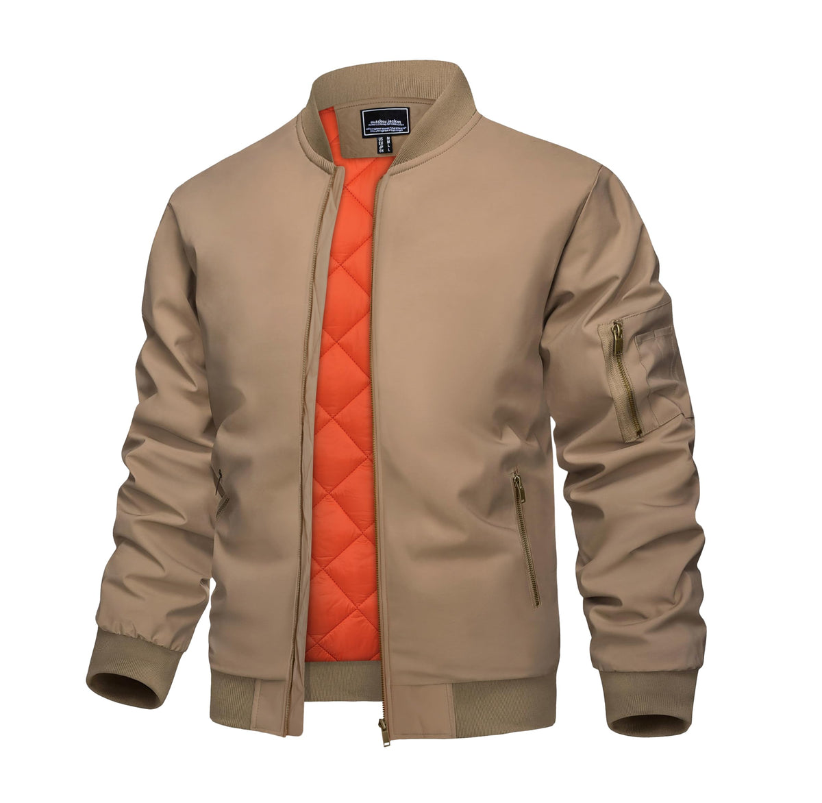 KEFITEVD Men's Bomber Jackets Fall Winter Warm Windbreaker Casual Coats