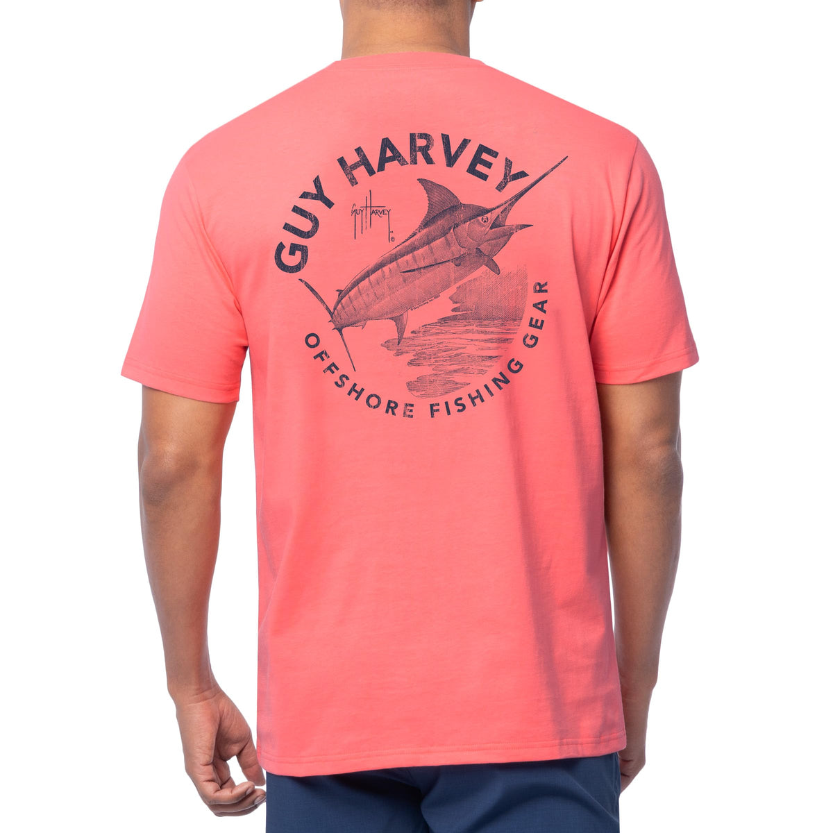 Guy Harvey Men’s Short Sleeve OG Cotton Graphic Pocket T-Shirt