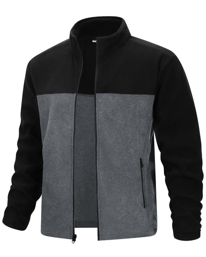 33,000ft Men's Polar Fleece Jackets Full Zip Lightweight Warm Sweater