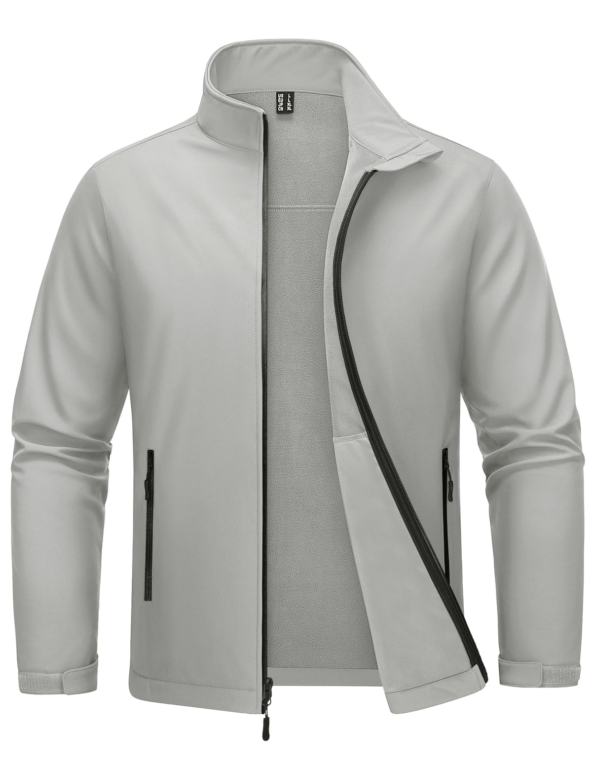 MAGCOMSEN Men's Fleece Lined Softshell Jacket Lightweight Waterproof Windbreaker Zip Up Winter Rain Coat Tactical Hiking