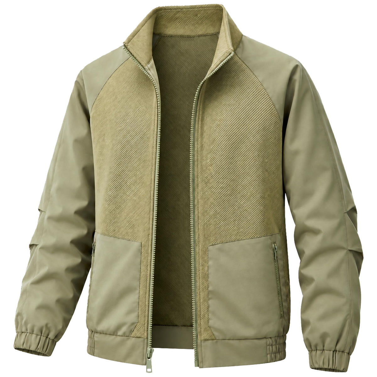 Fall Jacket for Men Lightweight Bomber Jacket Casual with Full-Zip