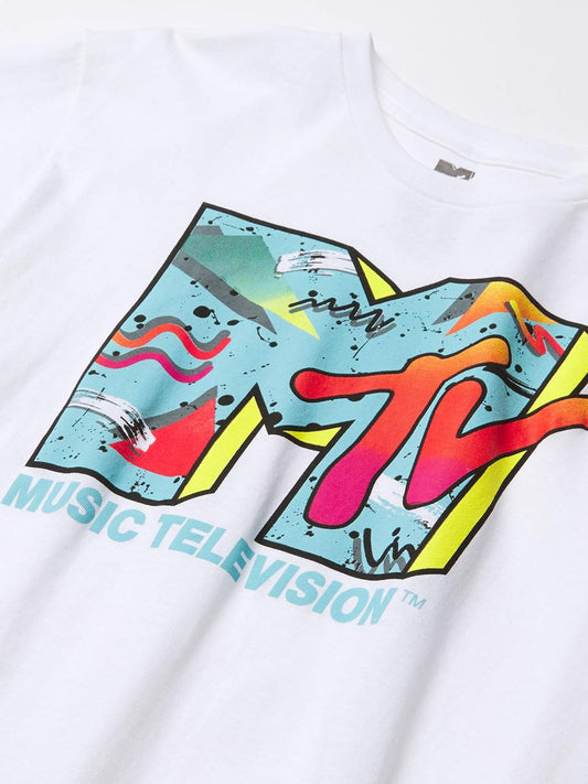 MTV Men’s Retro Logo T-Shirt - Officially Licensed Short Sleeve Graphic Tee, Adult Unisex Fit