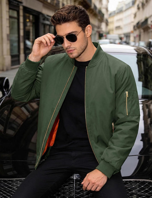 MAGNIVIT Men's Bomber Jacket Fall Winter Military Jacket and Coats Outwear