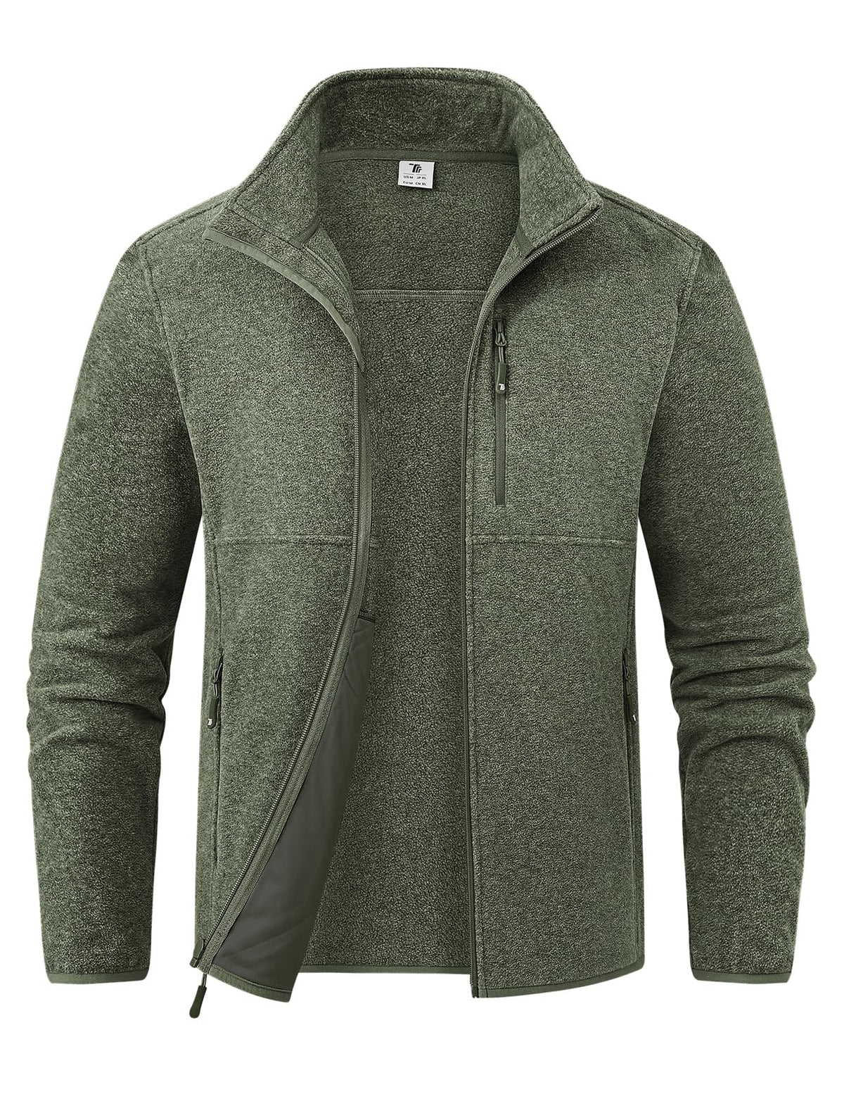 TBMPOY Men's Lightweight Fleece Jacket Full Zip Winter Casual Hiking Coat