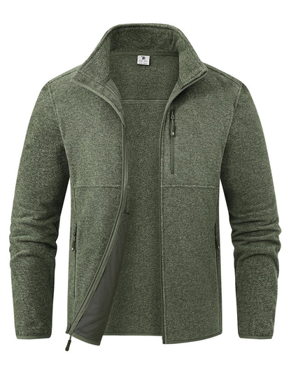 TBMPOY Men's Lightweight Fleece Jacket Full Zip Winter Casual Hiking Coat