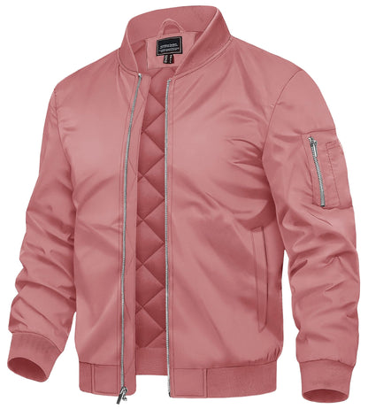 TACVASEN Men's Bomber Jacket Thermal Quilted Winter Coat for Daily Wear