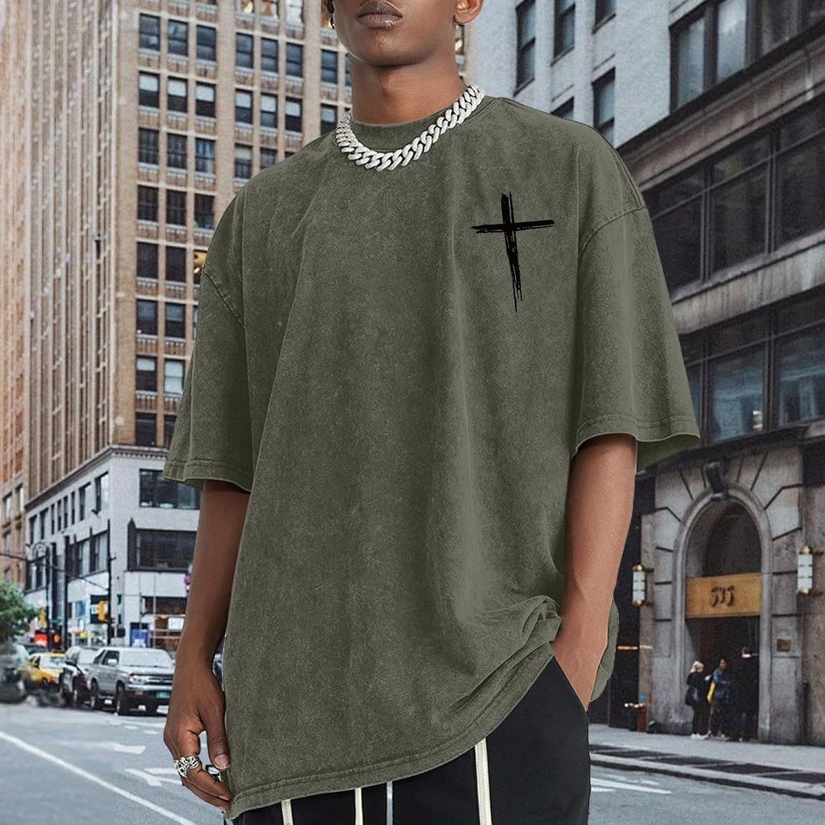 Mens Oversized Christian Shirts Jesus Faith Shirt Funny Gym Graphic Tees God Religious Bible Verse Acid Wash Tshirts
