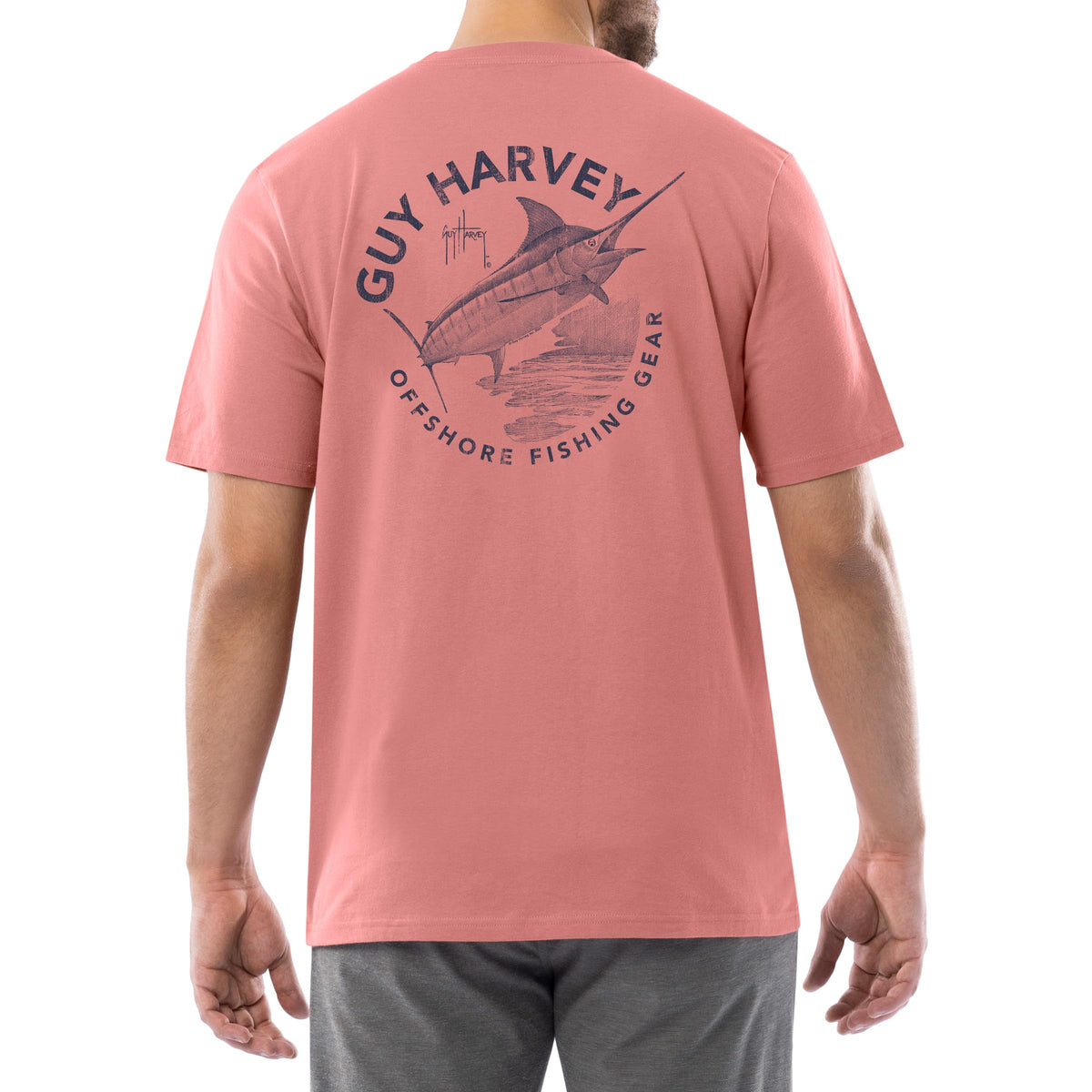 Guy Harvey Men’s Short Sleeve OG Cotton Graphic Pocket T-Shirt