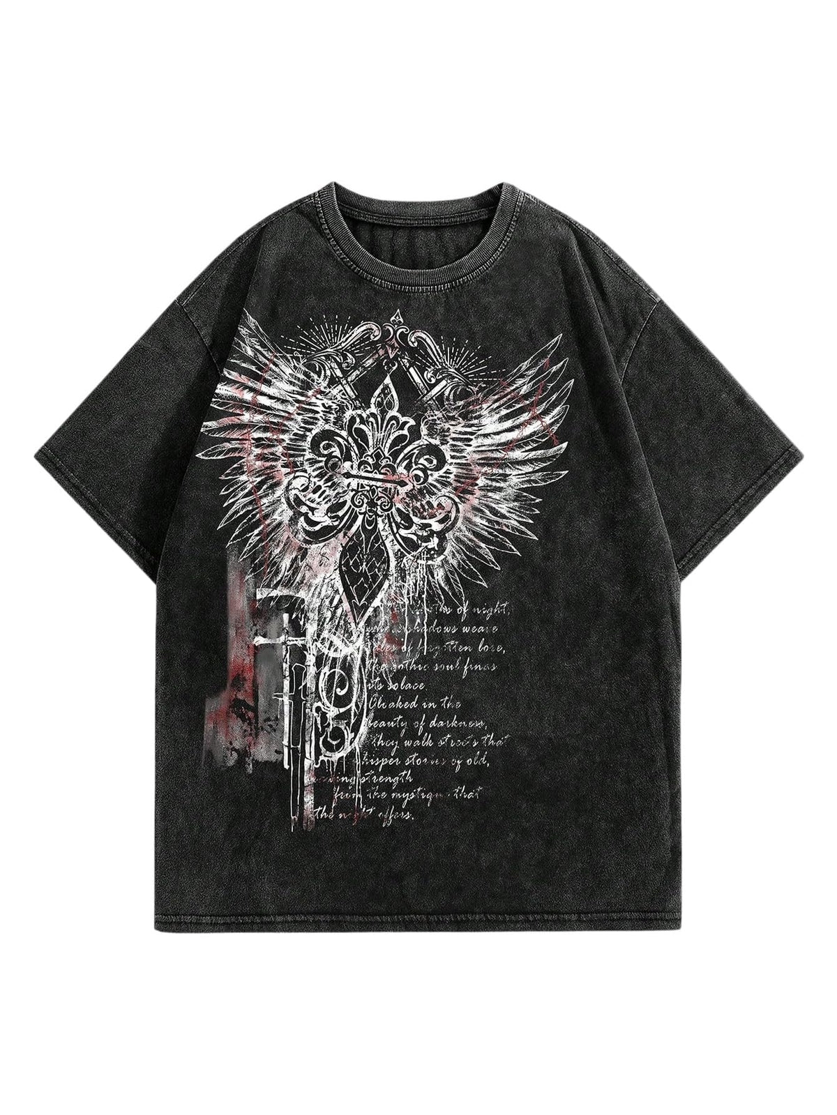 VIPWOLF Men's Graphic Vinatge Oversized Short Sleeve Tee Shirt