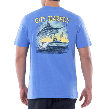 Guy Harvey Men’s Short Sleeve OG Cotton Graphic Pocket T-Shirt