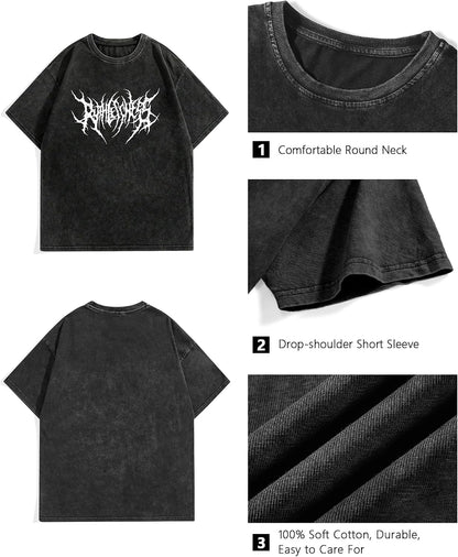 BAPHITY Mens Streetwear Crew Neck Cotton Graphic T Shirt