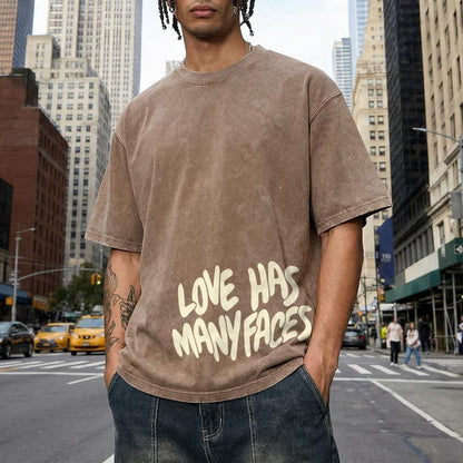 Mens Graphic Tees Oversized Streetwear Grunge Shirts Vintage Baggy Shirt Y2k Harajuku Letter Print Acid Wash Tshirt