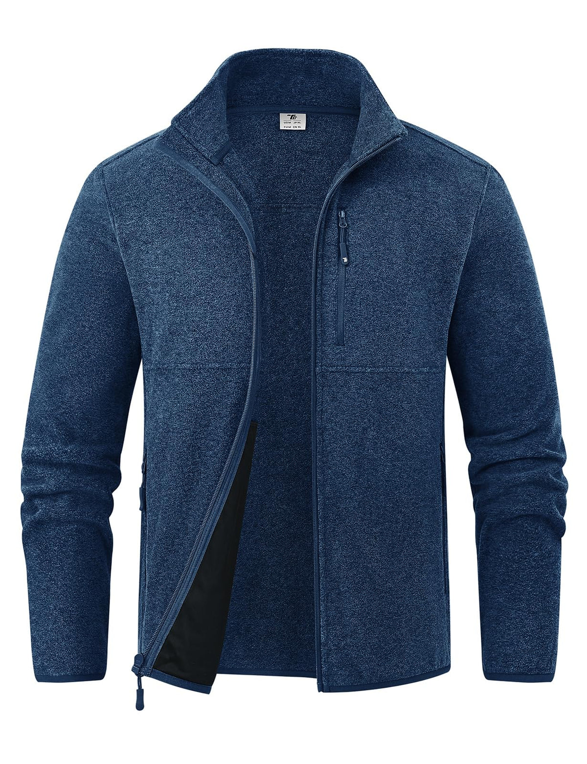 TBMPOY Men's Lightweight Fleece Jacket Full Zip Winter Casual Hiking Coat