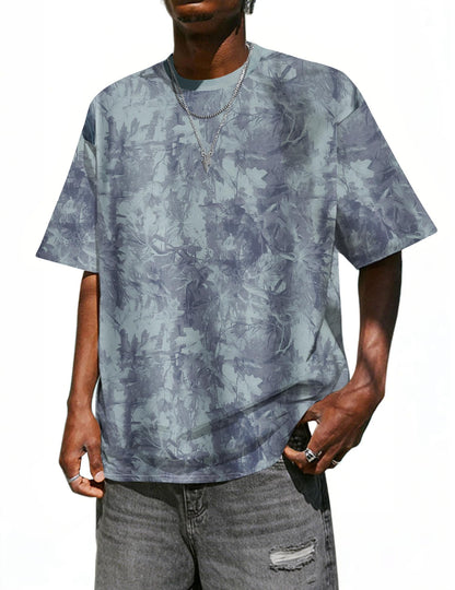 UOUA Men's Graphic Tees Oversized Short Sleeve T-Shirt