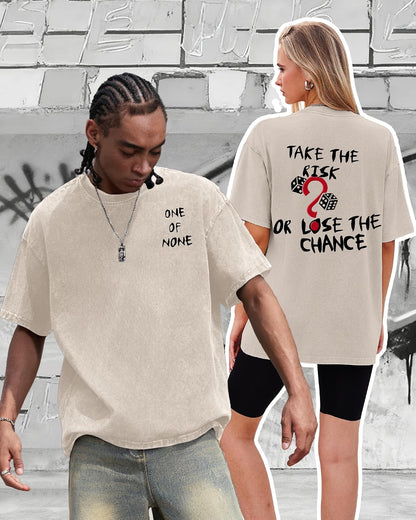 KUYIGO Mens Vintage Washed Graphic T Shirt Oversized Unisex Cotton Tee