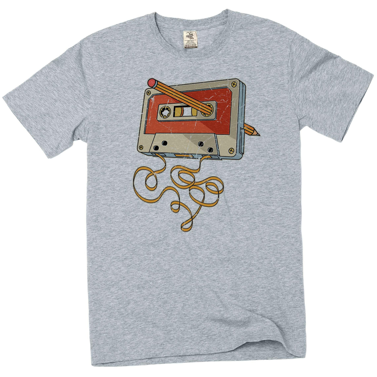 Men's Funny Cassette and Pencil T-Shirt 80s 90s Born millennials tee Shirt