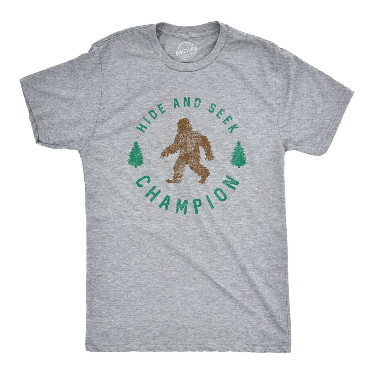 Hide and Seek Champion Funny Bigfoot Graphic Tee