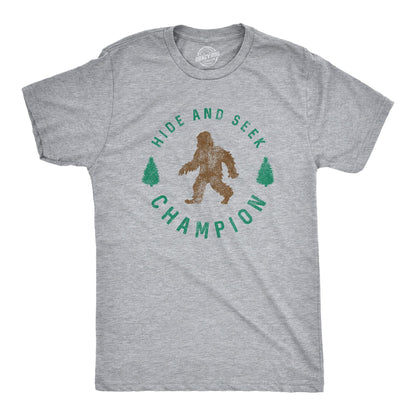 Hide and Seek Champion Funny Bigfoot Graphic Tee