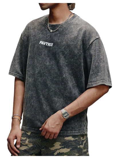 VIPWOLF Men's Graphic Vinatge Oversized Short Sleeve Tee Shirt