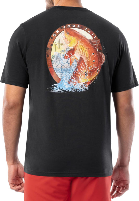 Guy Harvey Men’s Short Sleeve OG Cotton Graphic Pocket T-Shirt