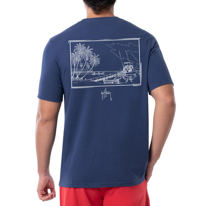 Guy Harvey Men’s Short Sleeve OG Cotton Graphic Pocket T-Shirt