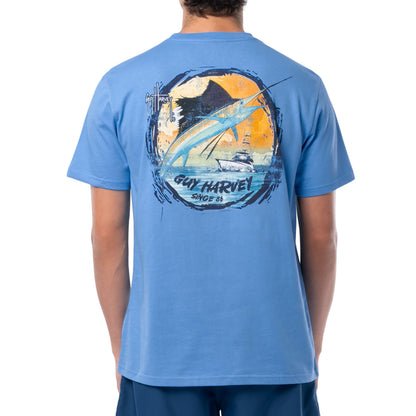 Guy Harvey Men’s Short Sleeve OG Cotton Graphic Pocket T-Shirt