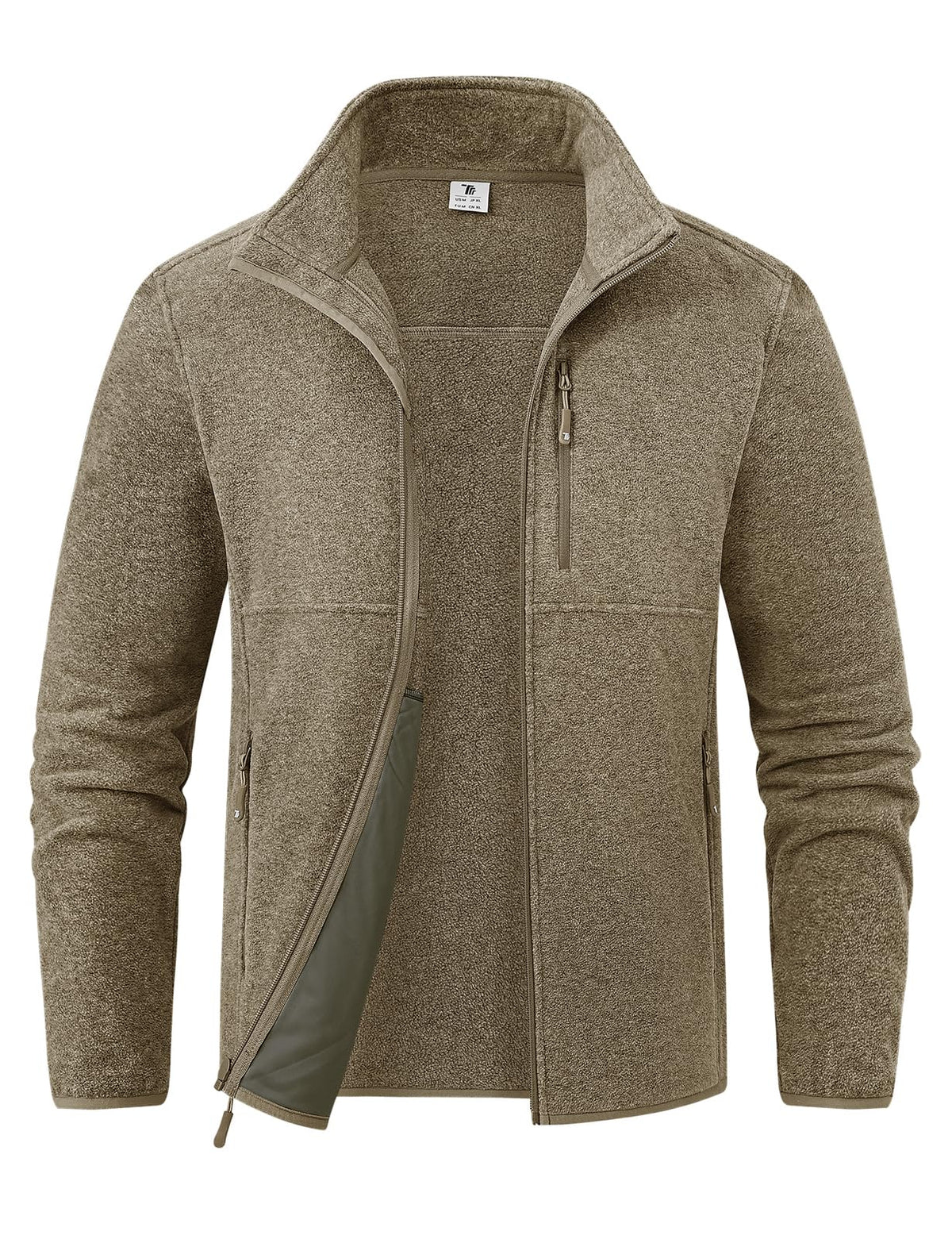 TBMPOY Men's Lightweight Fleece Jacket Full Zip Winter Casual Hiking Coat