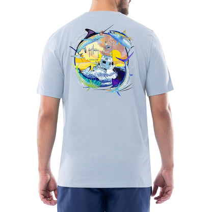 Guy Harvey Men’s Short Sleeve OG Cotton Graphic Pocket T-Shirt