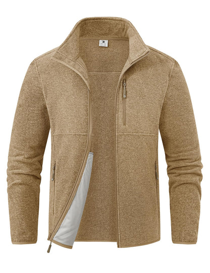 TBMPOY Men's Lightweight Fleece Jacket Full Zip Winter Casual Hiking Coat