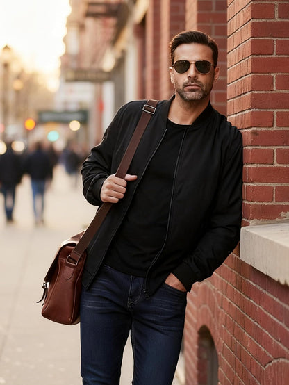 Men's Lightweight Bomber Jacket Zip Up Windbreaker