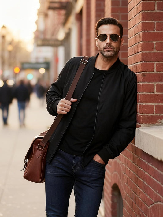 Men's Lightweight Bomber Jacket Zip Up Windbreaker